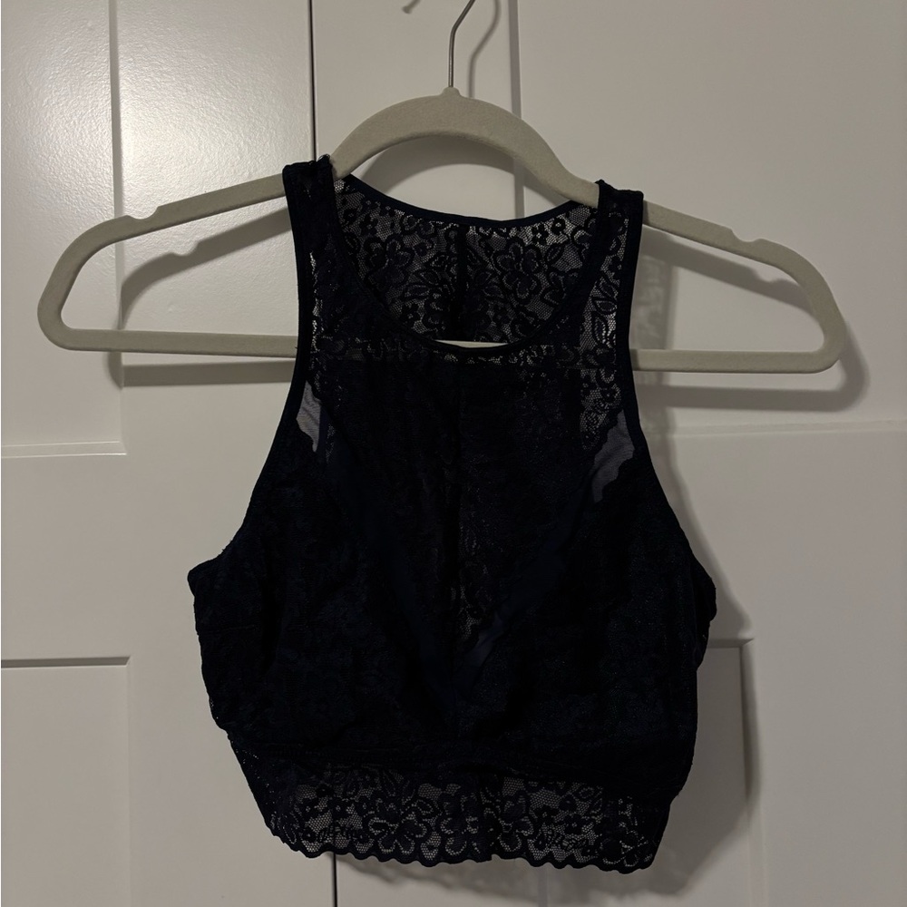 Navy Crop Top